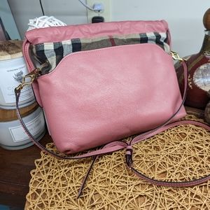 Burberry " little Crush" crossbody with house check accent